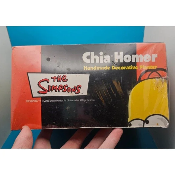 The Simpsons Chia Homer Handmade Decorative Planter New In Box Collectible - Picture 5 of 6